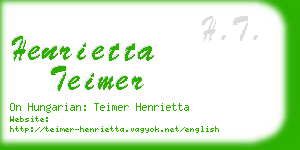 henrietta teimer business card
